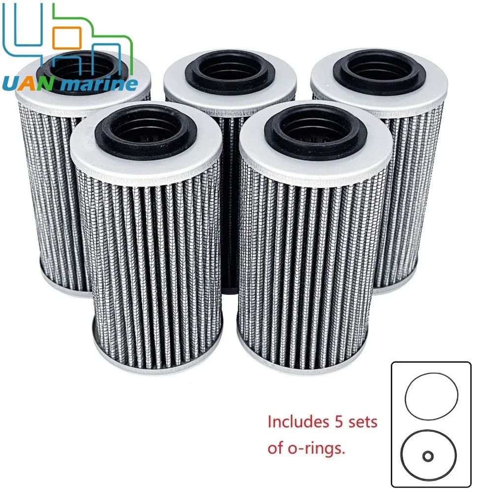 420956744 Filtro olio con O-ring per Sea-Doo BRP 130hp 300hp GTI GTX GTR230 RXT300 GTX300 RXP300 5 pezzi