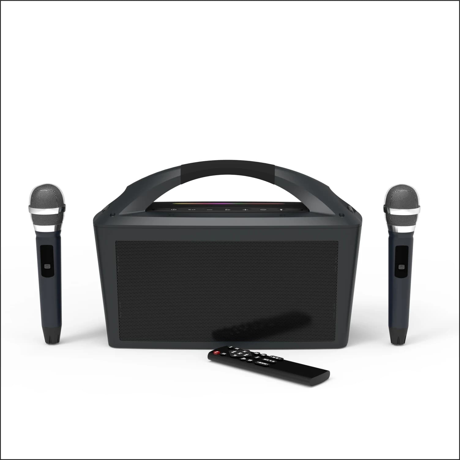 Macchina per Karaoke 200W, Altoparlante Wireless Portatile 24000mAh con 2 Microfoni Wireless UHF, Sistema PA LED RGB con Funzione TWS EQ