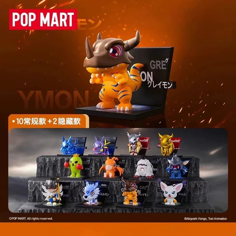 Genuine POP MART Digimon Adventure Fridge Magnet Series Blind Box Cute Figure Desktop Ornament Gift For Anime lovers