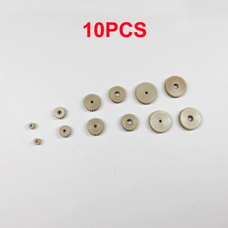 10PCS 10/20/30/40T Denti Modulo Ingranaggio Dritto 0.2 Albero di Trasmissione Colonna di Plastica Pignone per RC Modello di Auto Collegamento Del Motore
