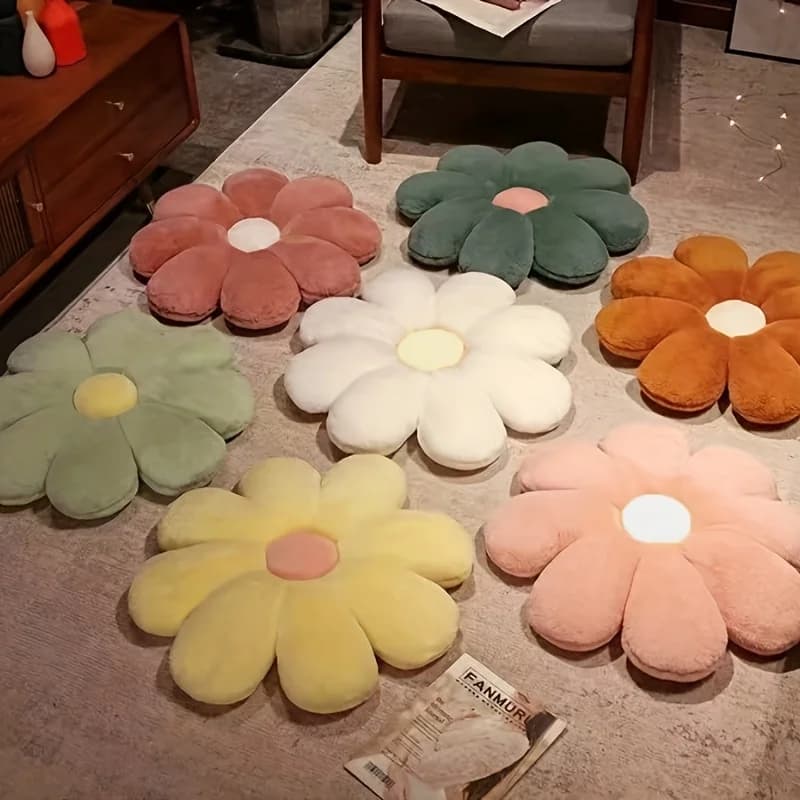 Cuscino a forma di fiore solare gigante da 80x80 cm, supporto ergonomico per seduti lunghi, decorazioni per la casa, cuscini decorativi per regali di festa