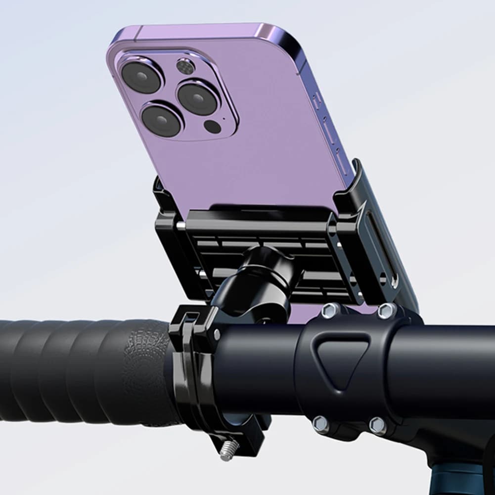 Supporto per telefono cellulare per bici Supporto per telefono per bicicletta in lega di alluminio Supporto per telefono cellulare per moto per manubrio scooter moto