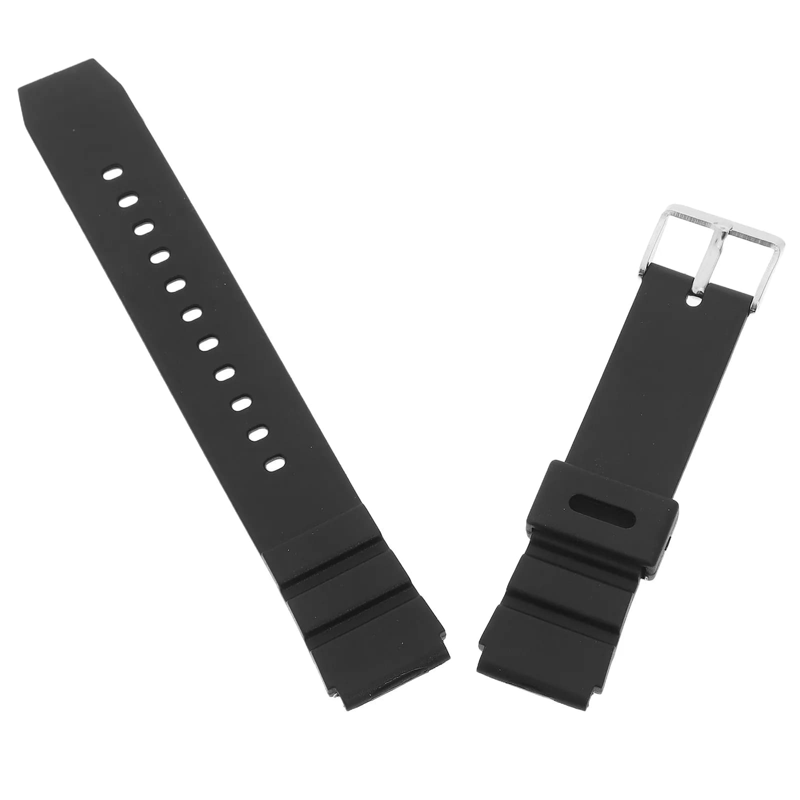 Waterproof Straps for Smartwatch 18mm, Powder, Oil and Water Resistant, Soft Texture and Lyscia, Stainless Steel