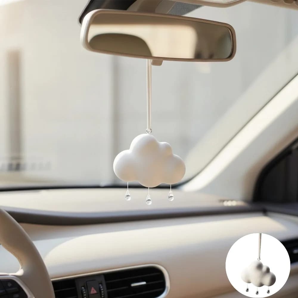 Diffusore di Aromi per Auto a Forma di Nuvola, Ornamento Pendente in Gesso, Diffusore di Oli Essenziali per Aromaterapia, Decorazione per Auto