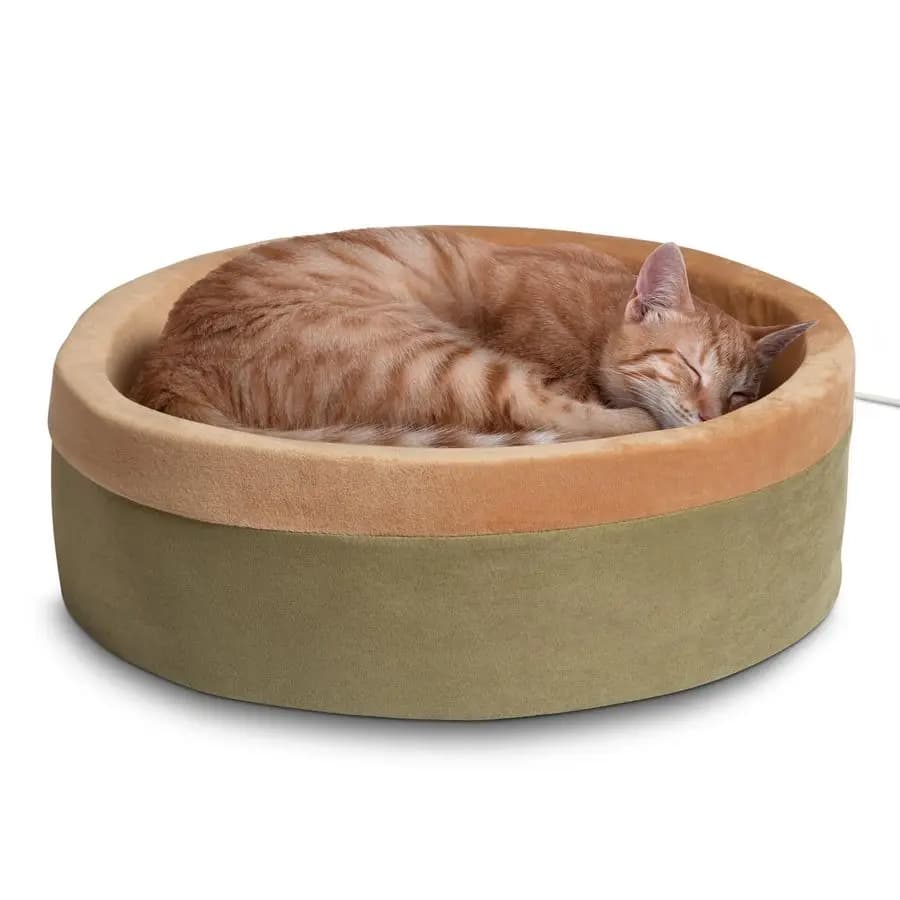 ThermoKitty Cuccia Riscaldata per Gatti e Cani di Taglia Grande da Interno, Cuscino Calmante e Riscaldante per Animali Domestici, Lavabile in Lavatrice, Riscaldamento Rimovibile