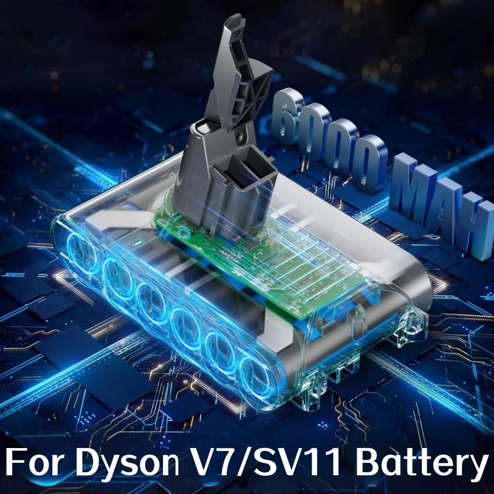 Batteria di ricambio per aspirapolvere portatile Dyson V7 FLUFFY Animal SV11 21,6 V 6000 mAh/8000 mAh.
