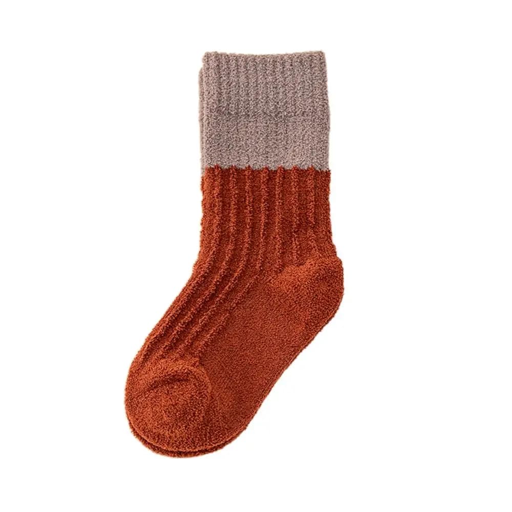 Patchwork Color Autumn Winter Home Sleeping Socks Indoor Socks Striped Socks Floor Socks Socks Mid Tube Socks