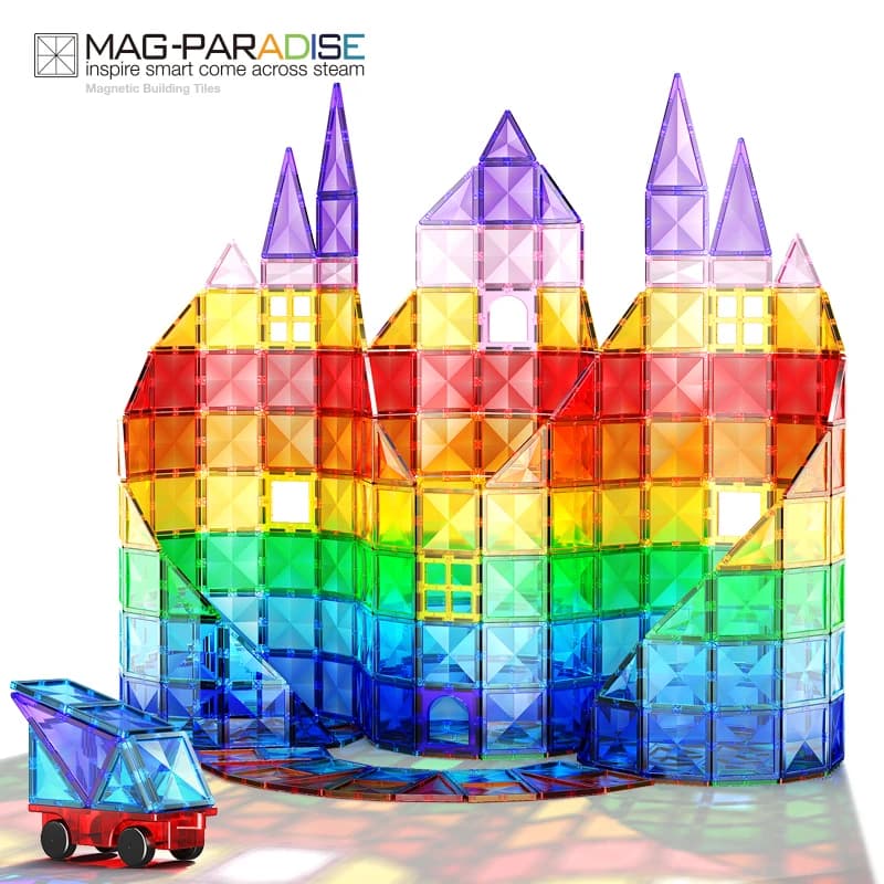Blocchi magnetici Costruzione di piastrelle magnetiche forti Bambini Giocattoli educativi Montessori per bambini Regalo di Natale