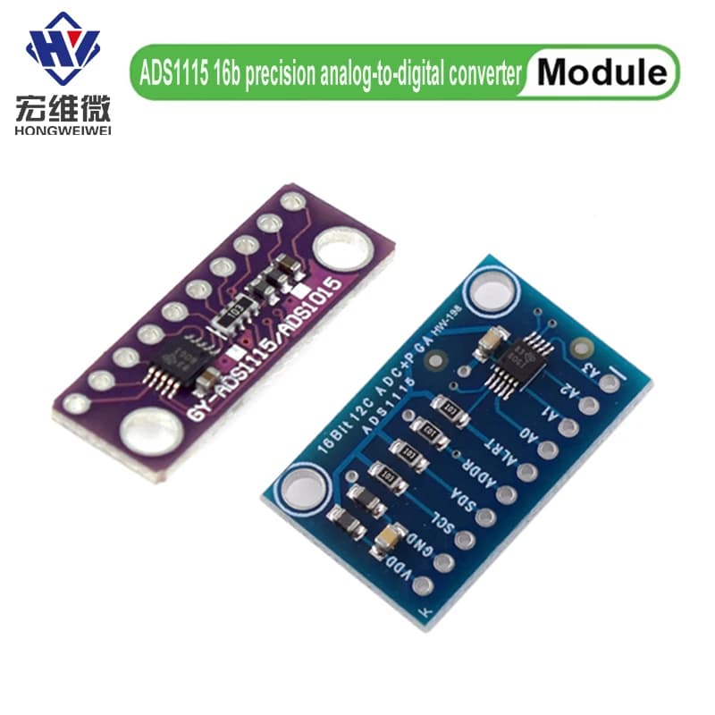 ADS1115 16-bit ADC Precision I2C Module 4-channel development card 2,0 V to 5.5 V gain amplifier for Arduino
