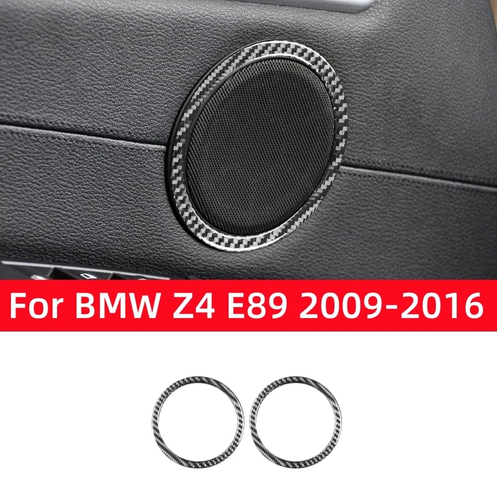 For BMW Series Z4 E89 2009-2016 Auto Accessories Decorative Carbon Fiber Stickers for Interior Auto Frame Decorative Ring for Handle Door