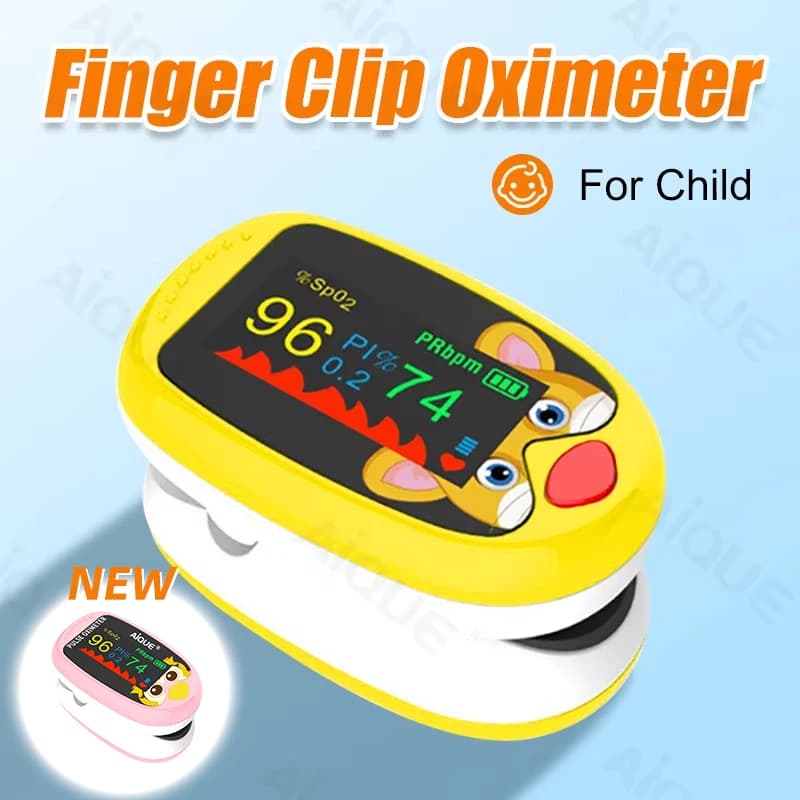 AiQUE Reloadable Baby Dite Clip Medical Oximeter Nursing Neonatal Sadurometer Oxygen Frequency Meter Cardiaca Powder