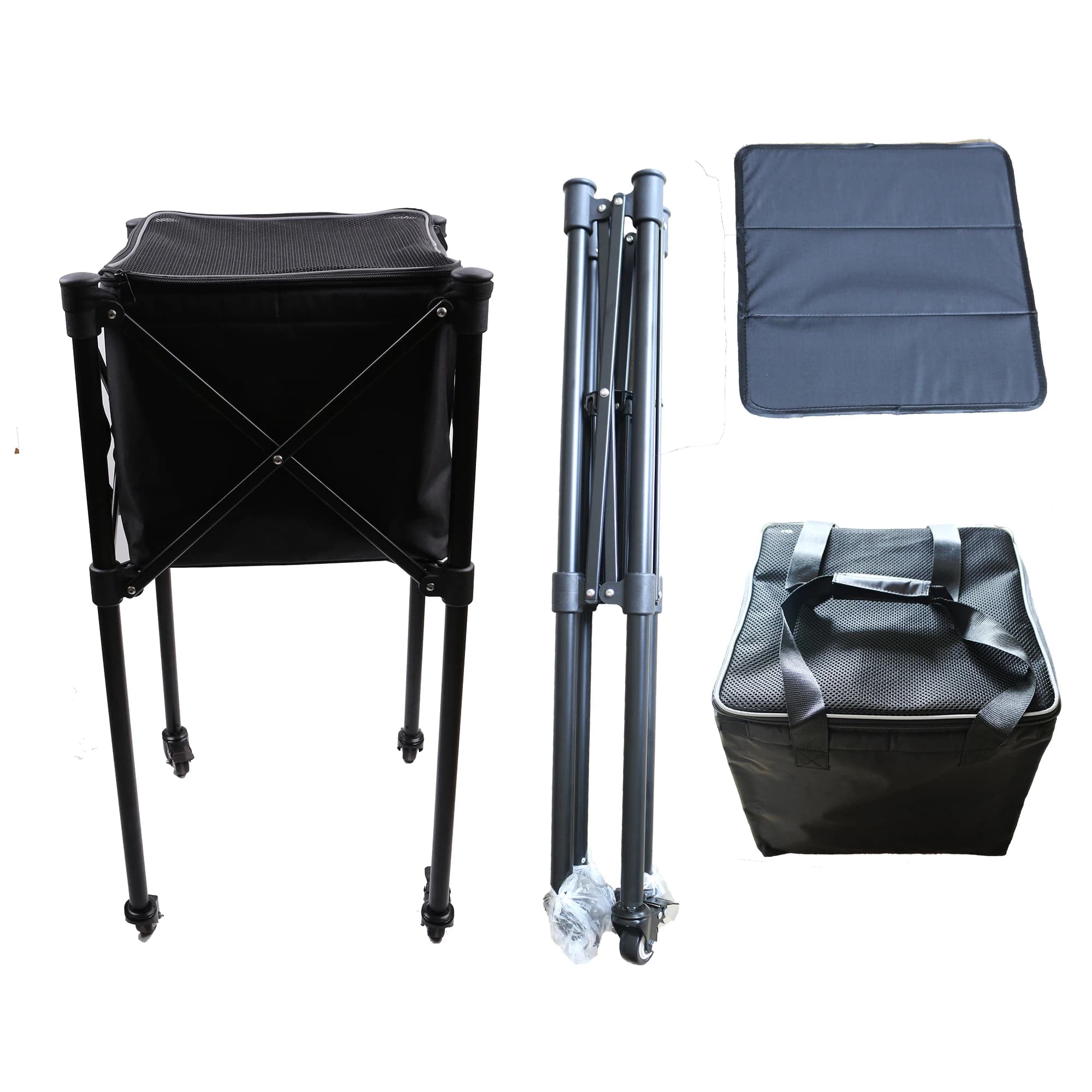 Carrello per cestello per palline da tennis Fordable con ruota 180 pezzi