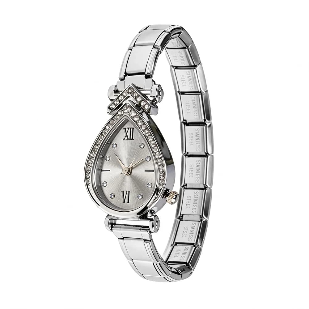 9MM DIY Charm High Quality Stainless Steel Watch Bracelet Bangle Square Round Shape Watch Head Fashion Women Men's Jewelry