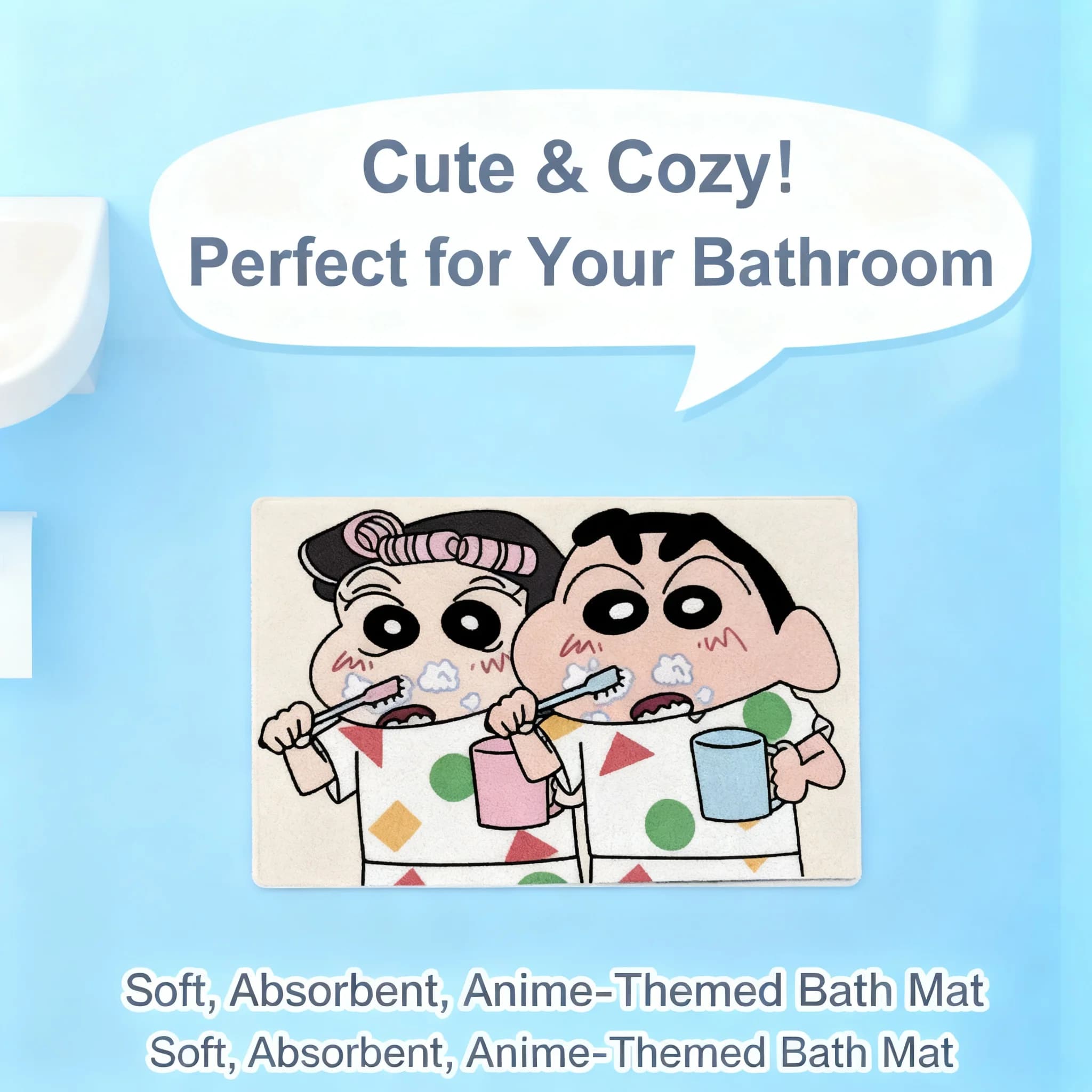 Tappetino Assorbente per Doccia ad Asciugatura Rapida, Regalo di Moda per la Casa, Morbido e Confortevole con Design Anime