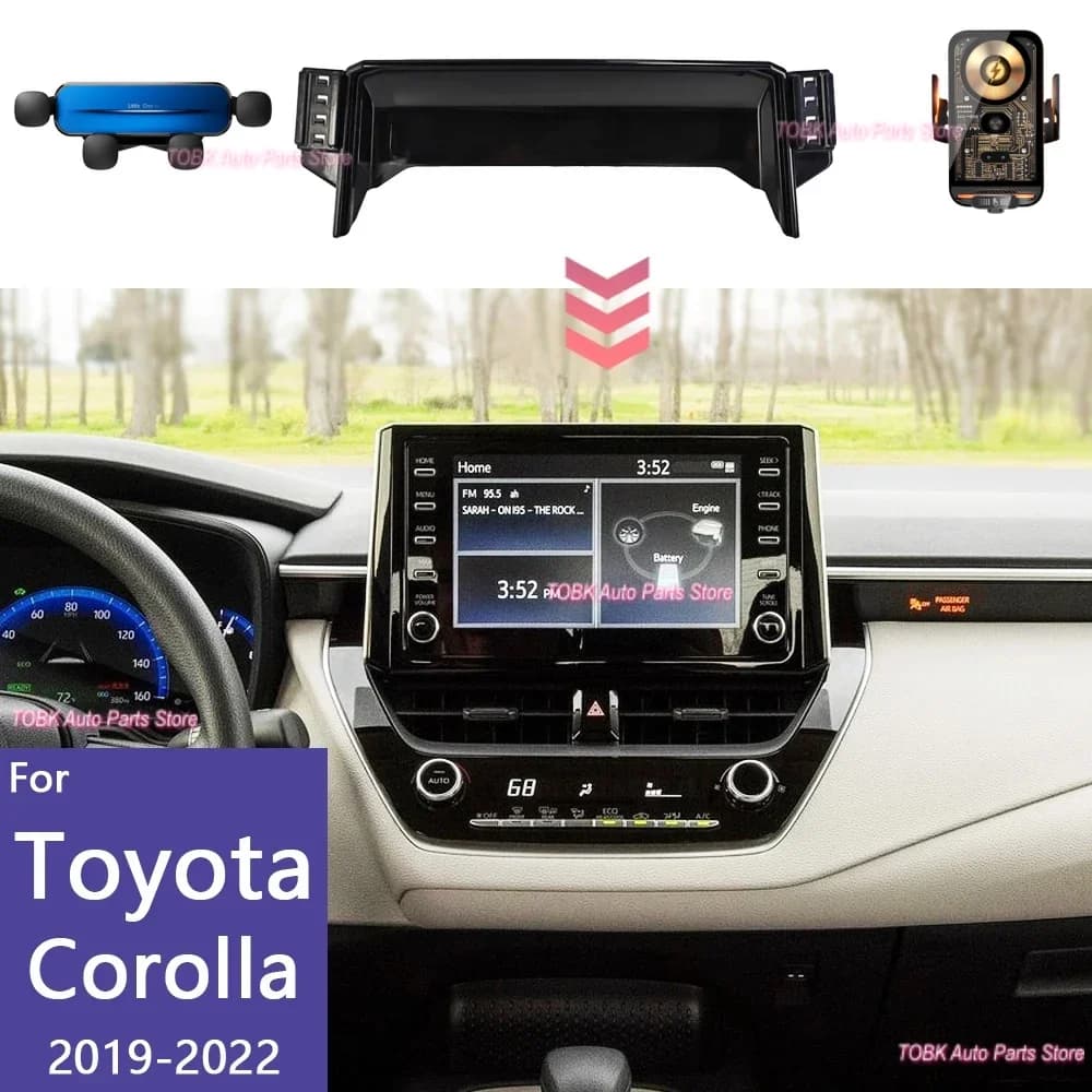 Per Toyota Corolla E210 2019 2020 2021 2022 Supporto Del Telefono Per Auto Doppie Basi Del Basamento di Ricarica Senza Fili Mobile Supporti Axio Accessori