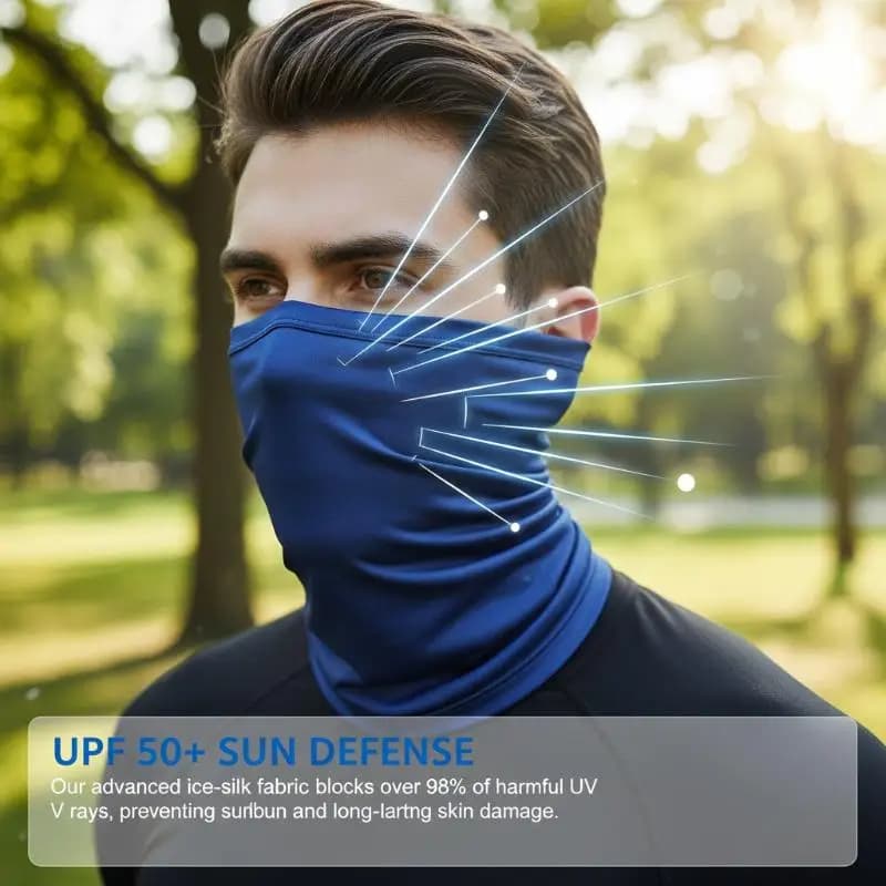 Bandana Multifunzionale per Ciclismo, Maschera per il Collo, Sciarpa per il Viso, Protezione Solare Traspirante