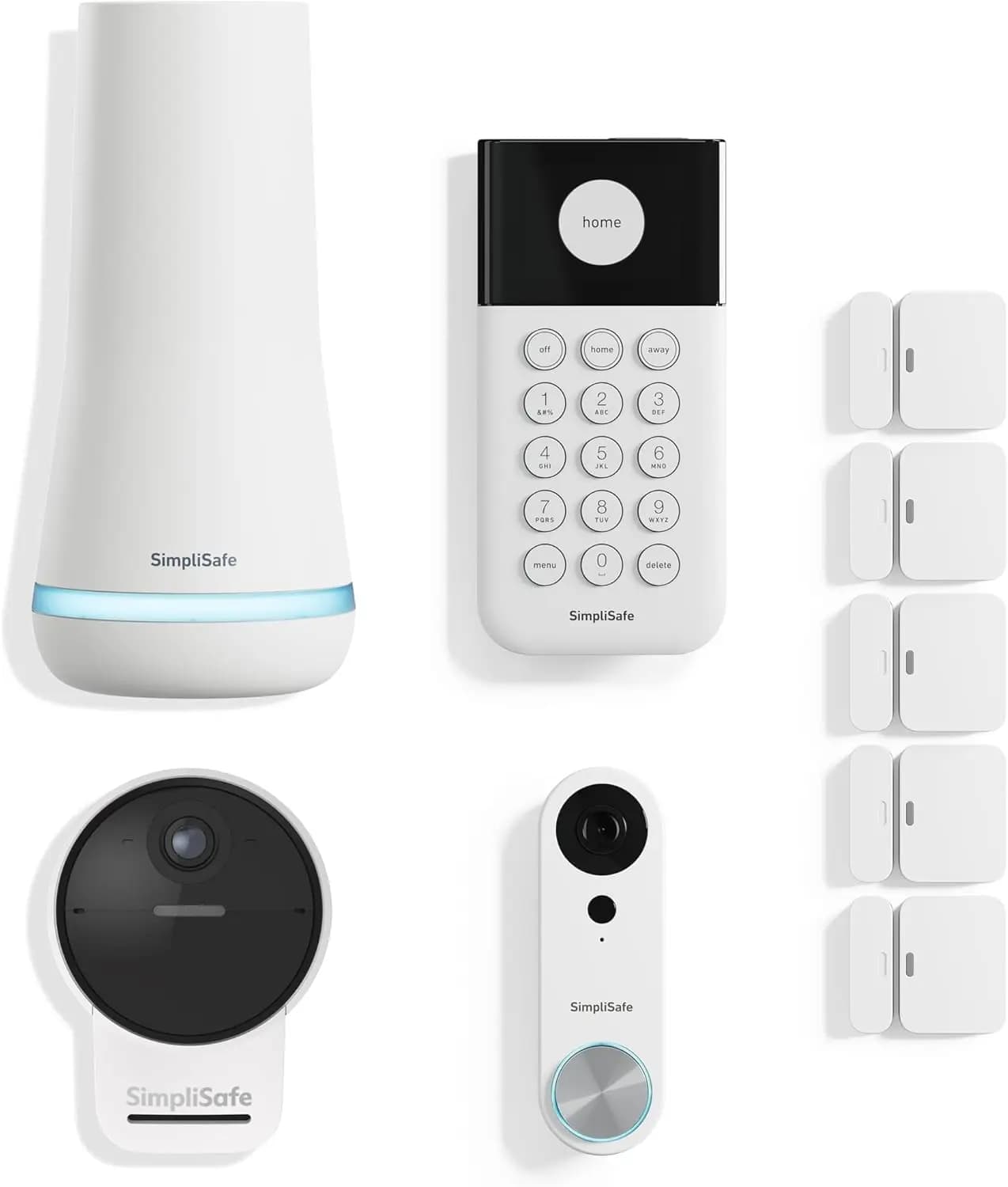 Sistema di Sicurezza Domestica Wireless a Nove Pezzi, Telecamera Esterna di Terza Generazione, Videocitofono Cablato Opzionale, Monitoraggio Professionale Senza Controllo Remoto