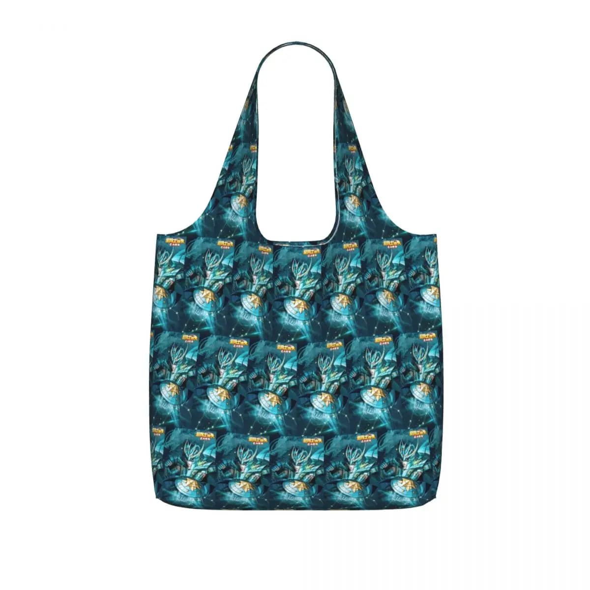 Anime Knights Of The Zodiac Dragon Shiryu Shopping Tote Bag Canvas Large Capacity Shoulder Bags Shopper Grocery Handbag