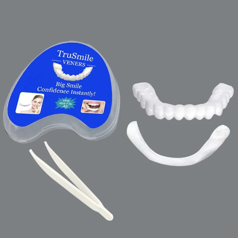 Kit di denti a incastro in impiallacciatura, finto dentale temporaneo sbiancante, sostituzione temporanea del dente per uomo e donna BHL1110-cat