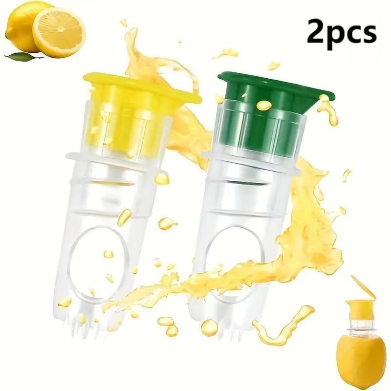 1/2 pezzi mini spremiagrumi portatile spremiagrumi con coperchio, spremere lime per cocktail facile estrattore di succo conservazione della freschezza