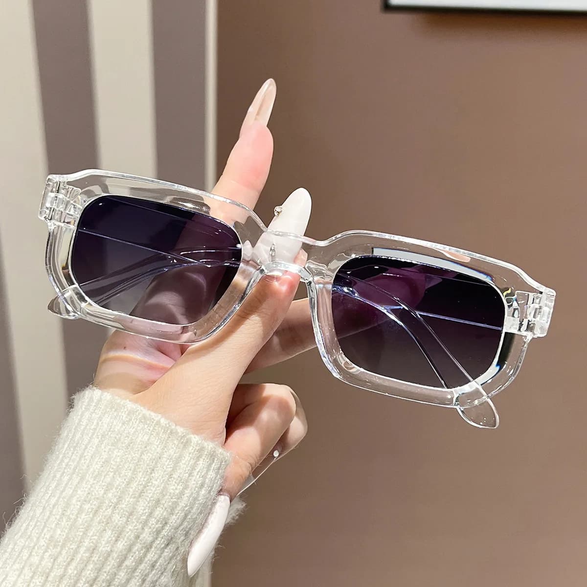 Fashion Rectangle Sunglasses Women Luxury Brand Vintage Small Frame Sun Glasses Man Classic Black Square Eyeglasses Oculos