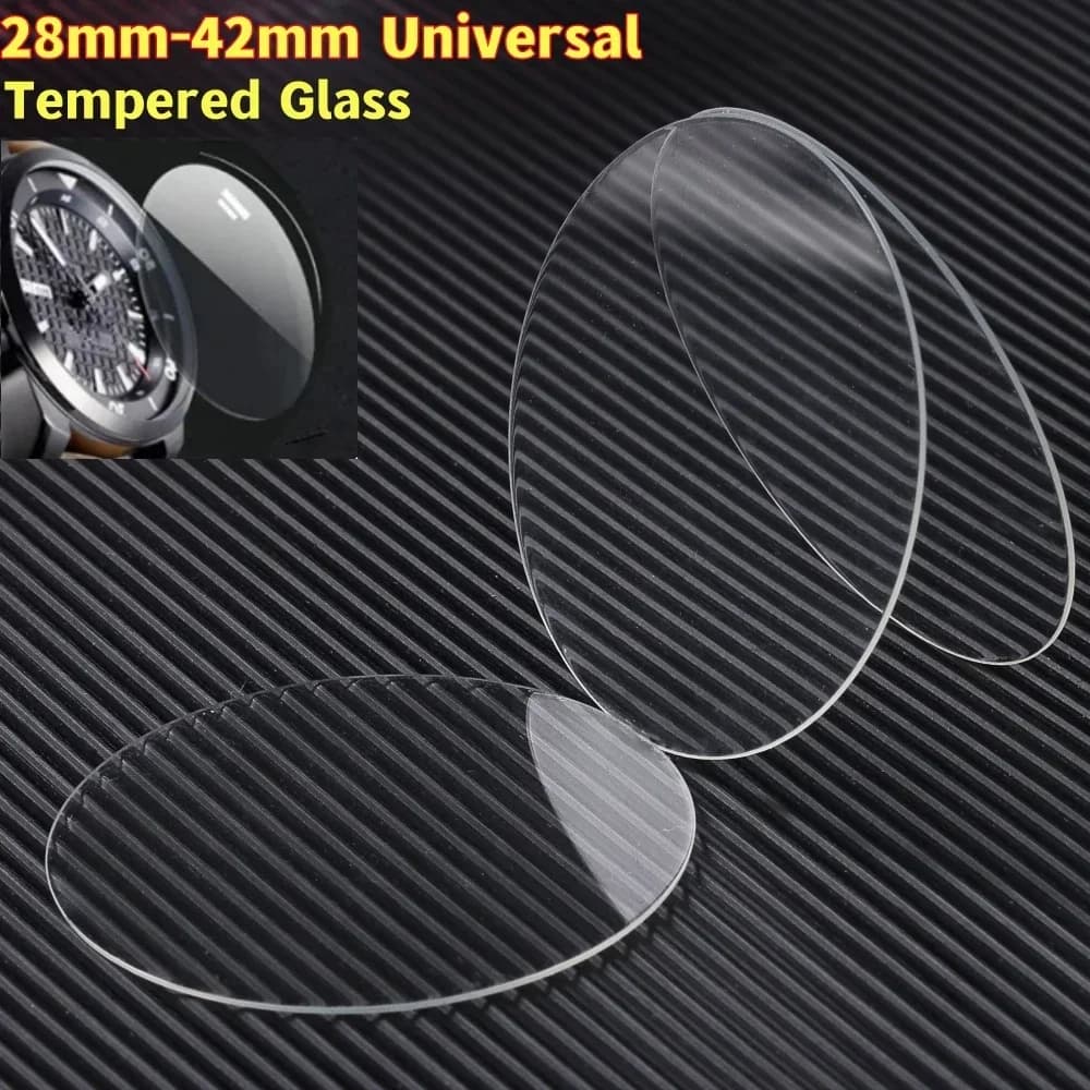 2 pz Universale In Vetro Temperato Smart Watch Pellicola Protettiva Dello Schermo Diametro 26mm 28mm 30mm 32mm 38mm 40mm 41mm 42mm 43mm pellicola