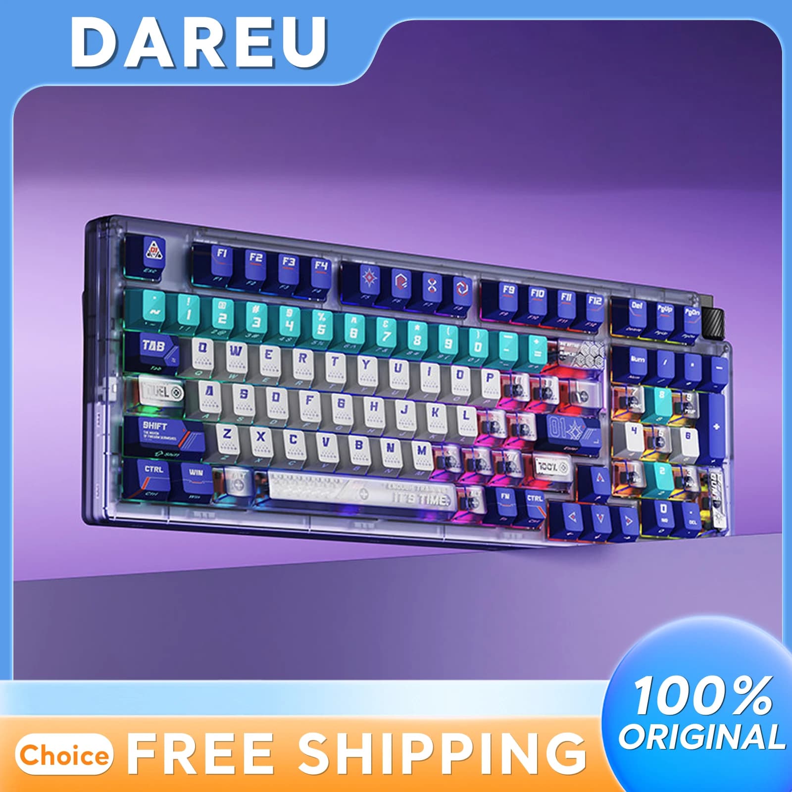 Tastiera Meccanica da Gaming Personalizzata DAREU COOL98 con Asse Magnetico, Funzione SOCD, Struttura a Guarnizione Morbida, Illuminazione RGB per Giocatori E-Sports