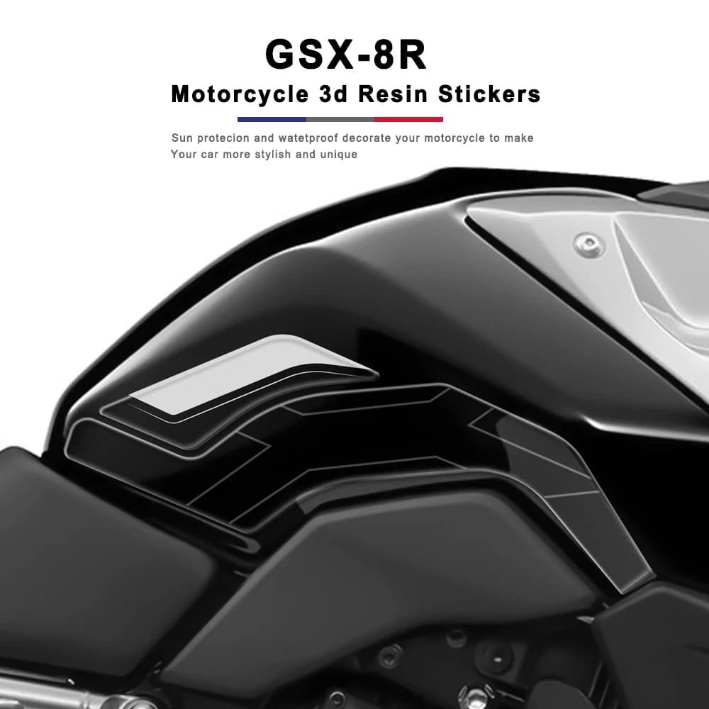 Motorcycle Accessories Fuel Tank Pad Protector Covers Waterproof 3D Resin Stickers Kit for GSX-8R gsx-8r 2024