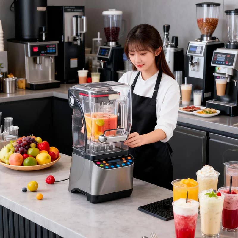 TULX Nuovissimo Frullatore Professionale con Controlli Touchpad, Potente Frullatore Commerciale con Insonorizzazione a Basso Rumore