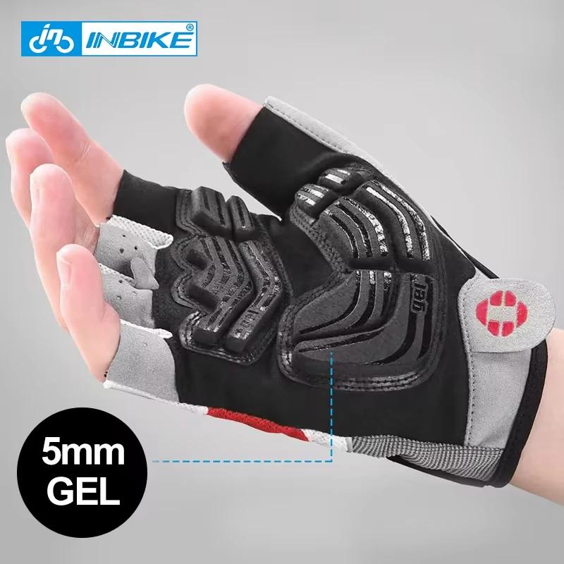 INBIKE Half Finger Cycling Gloves with GEL Padding, Shockproof Sport Gloves for Men Women MTB Gym Fitness IF239