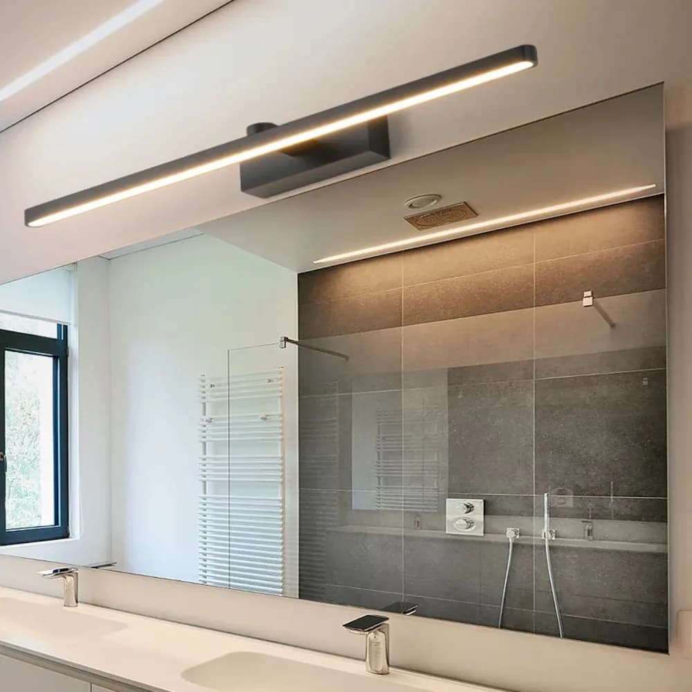 JOYINLED 40CM Black LED Mirror Front Lamp Modern Bathroom Vanity Light Warm White 3000K AC90-260V for Mirror Cabinet Makeup