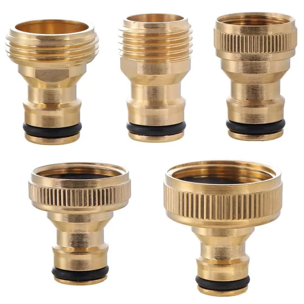 Connettore Rapido in Ottone da 1/2, 3/4, 1 Pollice per Irrigazione Giardino, Adattatore Ugello, Raccordo Tubo Acqua