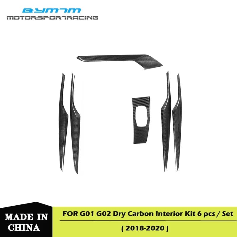 Pannello decorativo interno auto in fibra di carbonio a secco per guida a sinistra, ricambi auto per BMW Serie X3 X4 G01 G02