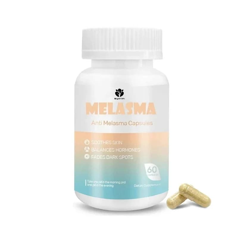 Melanin anti melasma capsules, melanin supplements, vitamin C and turmeric extract, brightening and even skin tone -60 capsules