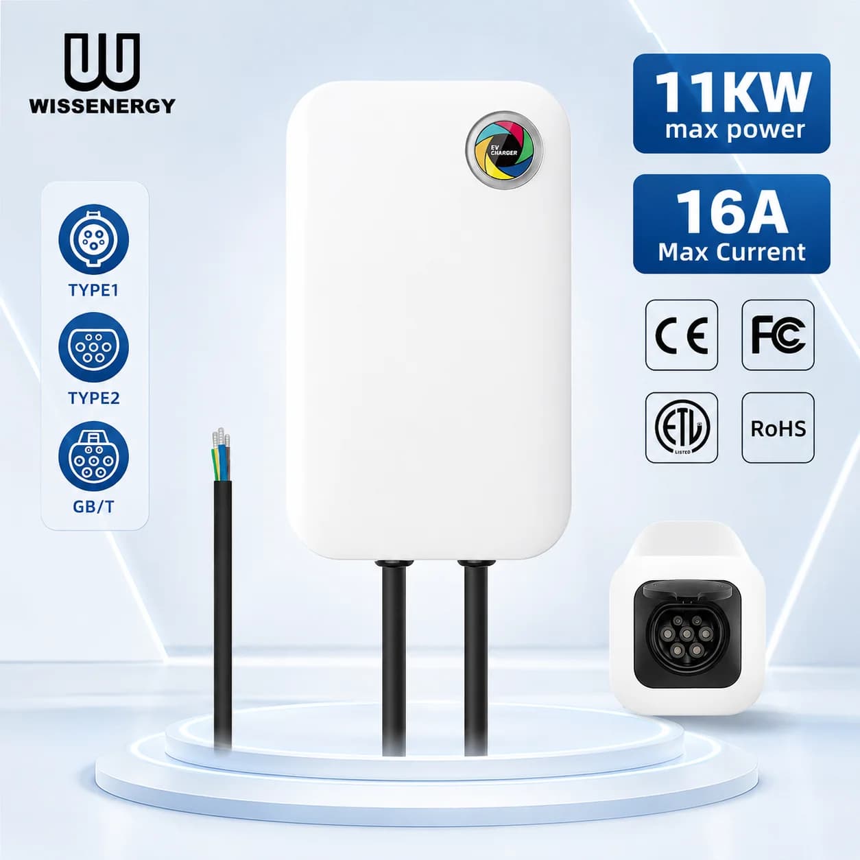 11kw 16A Fast Wall Mount Byd Ev Charger Type 2 IEC 62196-2 Electric Charging Station