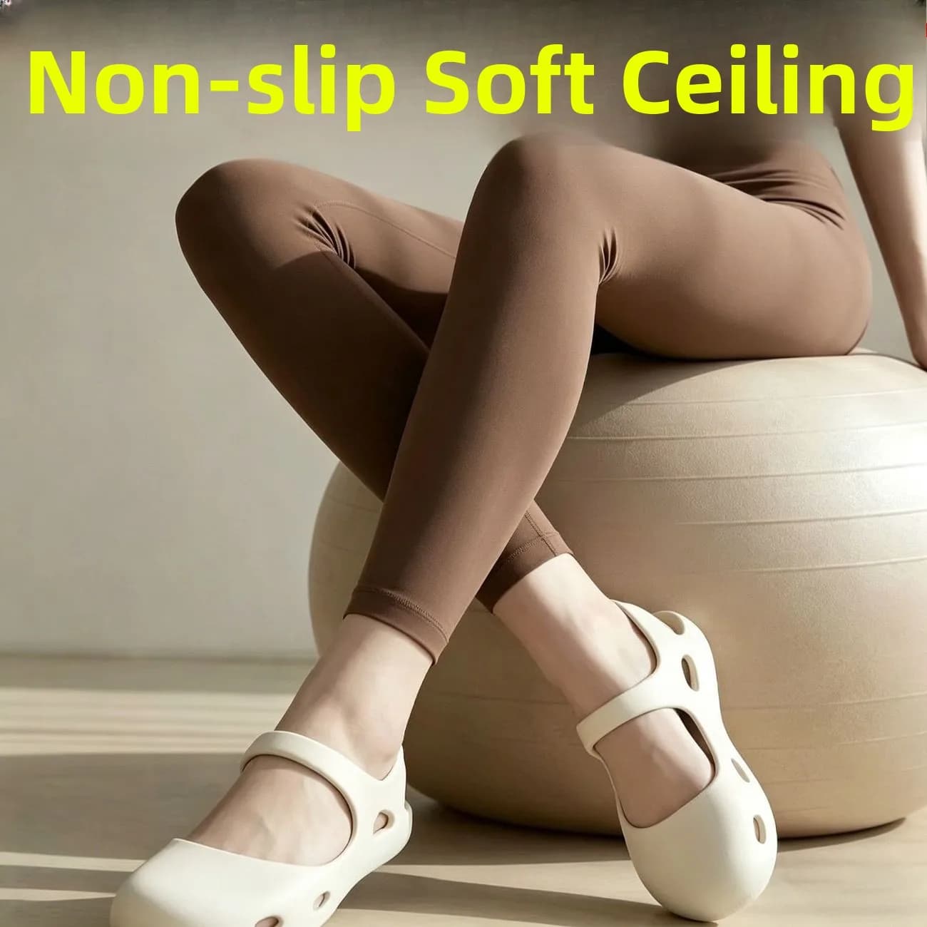 Fitness Yoga Slippers Summer Open Toe Anti-Slip Home Pilates Quiet EVA Material Comfortable Flat Heel Women's Sandals