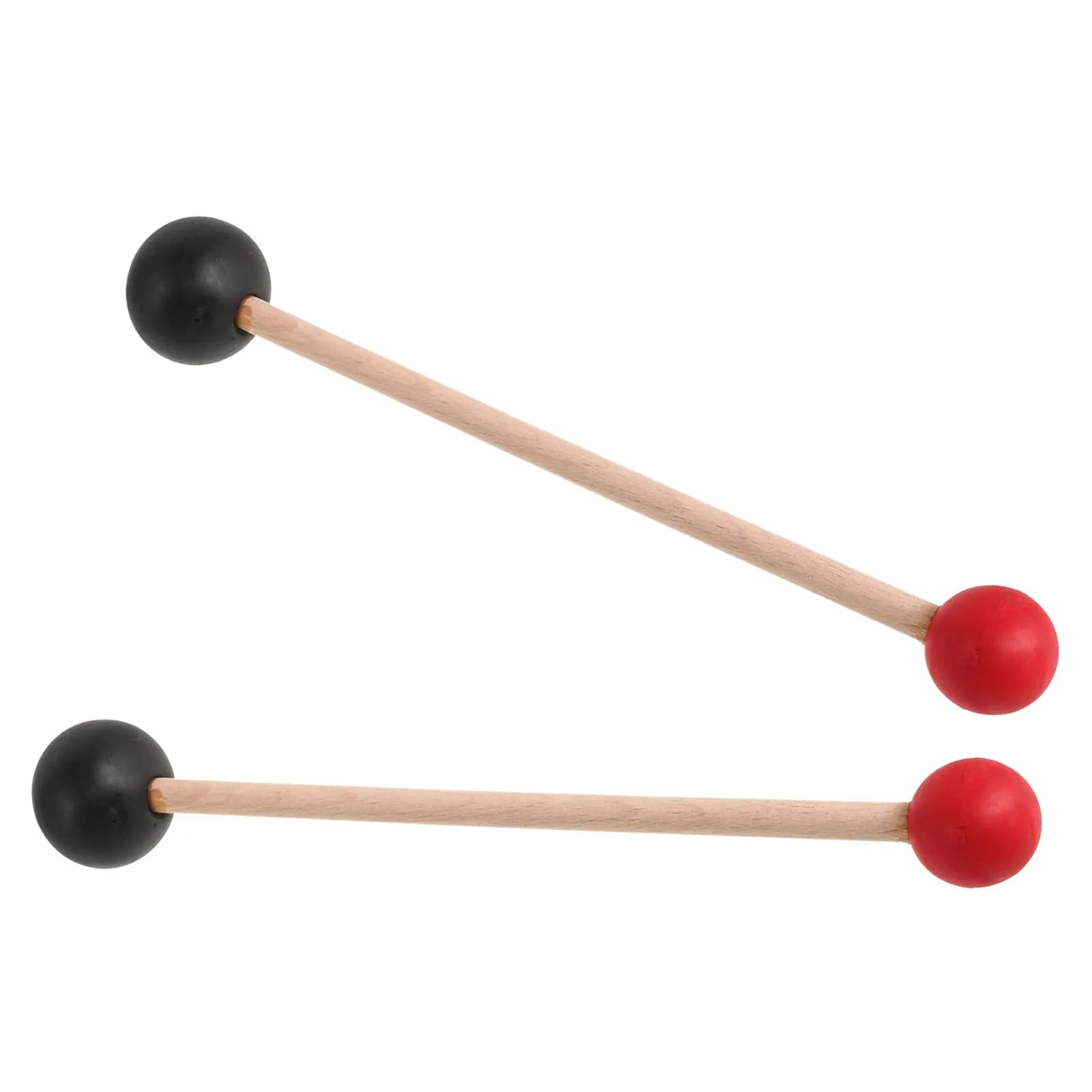 2Pcs Singing Bowl Mallet Double-Head Striker Rubber Tip Sound Bowl Stick Meditation Percussion Tool Tibetan Wooden Mallets