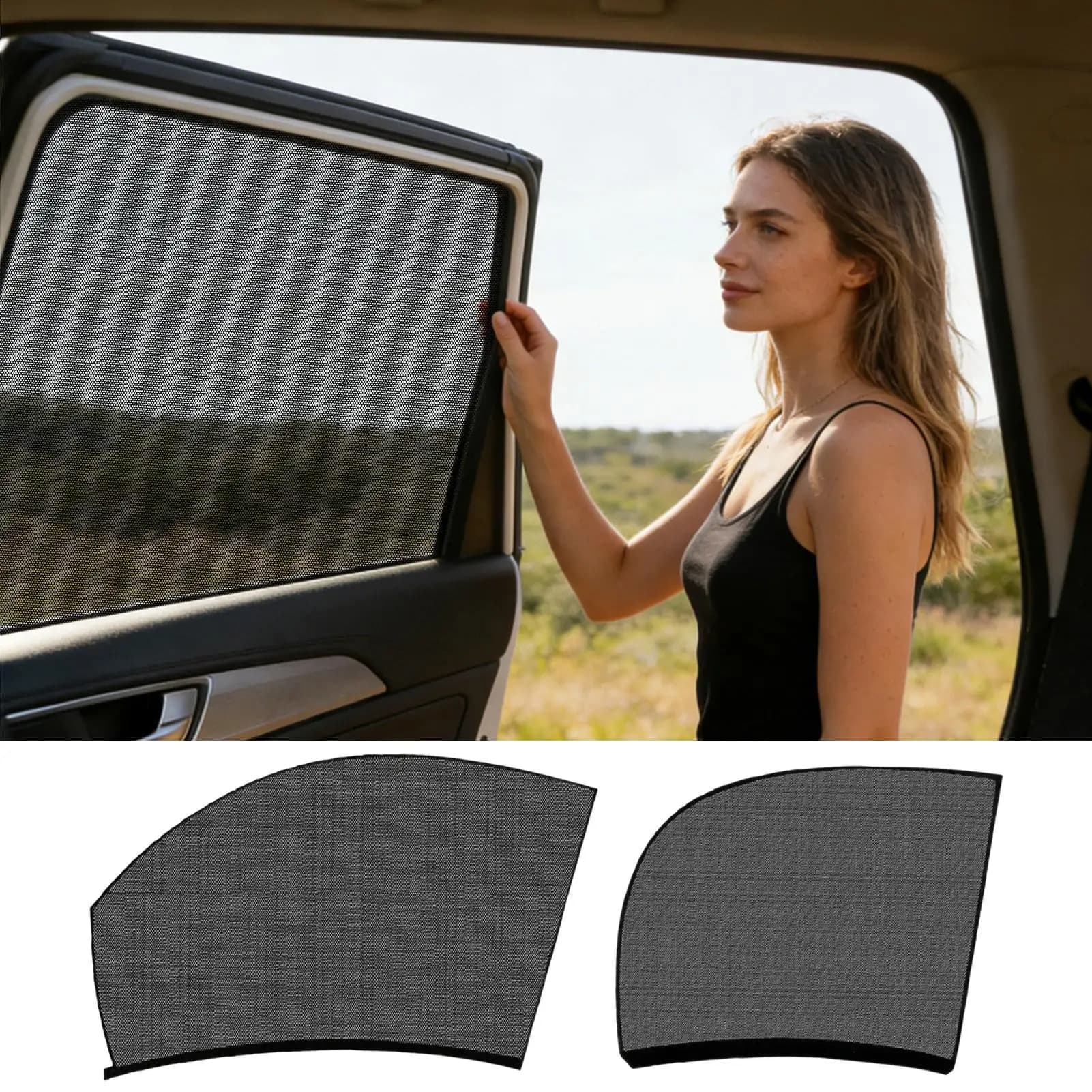 1 tendina parasole traspirante per finestrino auto, protezione UV UPF 50+ per viaggi in campeggio, per il riposo dei bambini, per l'allattamento al seno