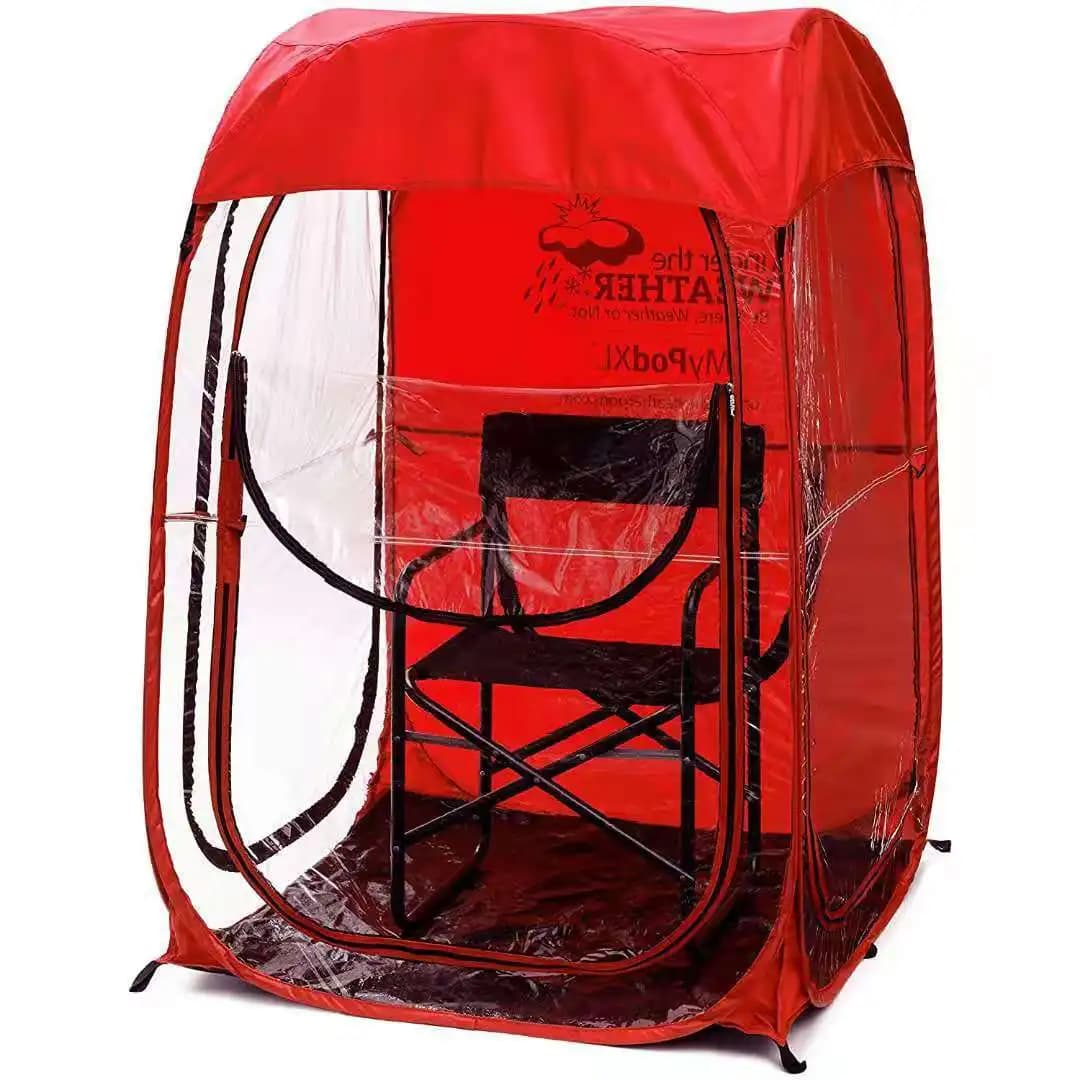 Tenda antipioggia a baldacchino singolo da pesca all'aperto Apertura rapida automatica con supporto a 12 fili Tessuto Oxford 210D PVC per il campeggio
