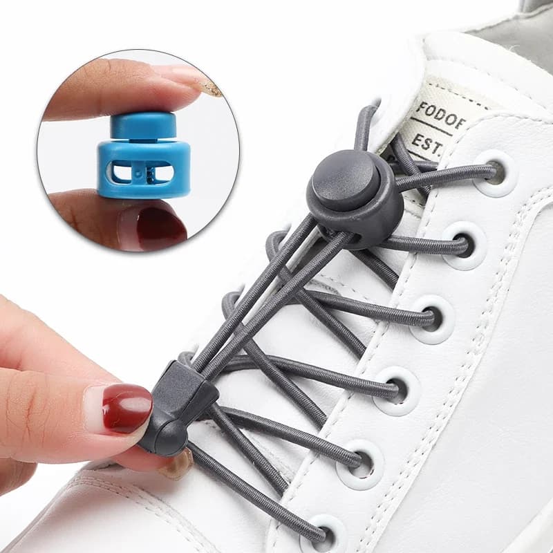 Lacci elastici Scarpe da ginnastica Lacci per scarpe senza legare Lacci rapidi unisex Elastici rotondi Lacci pigri Lacci per scarpe sportive 1 paio