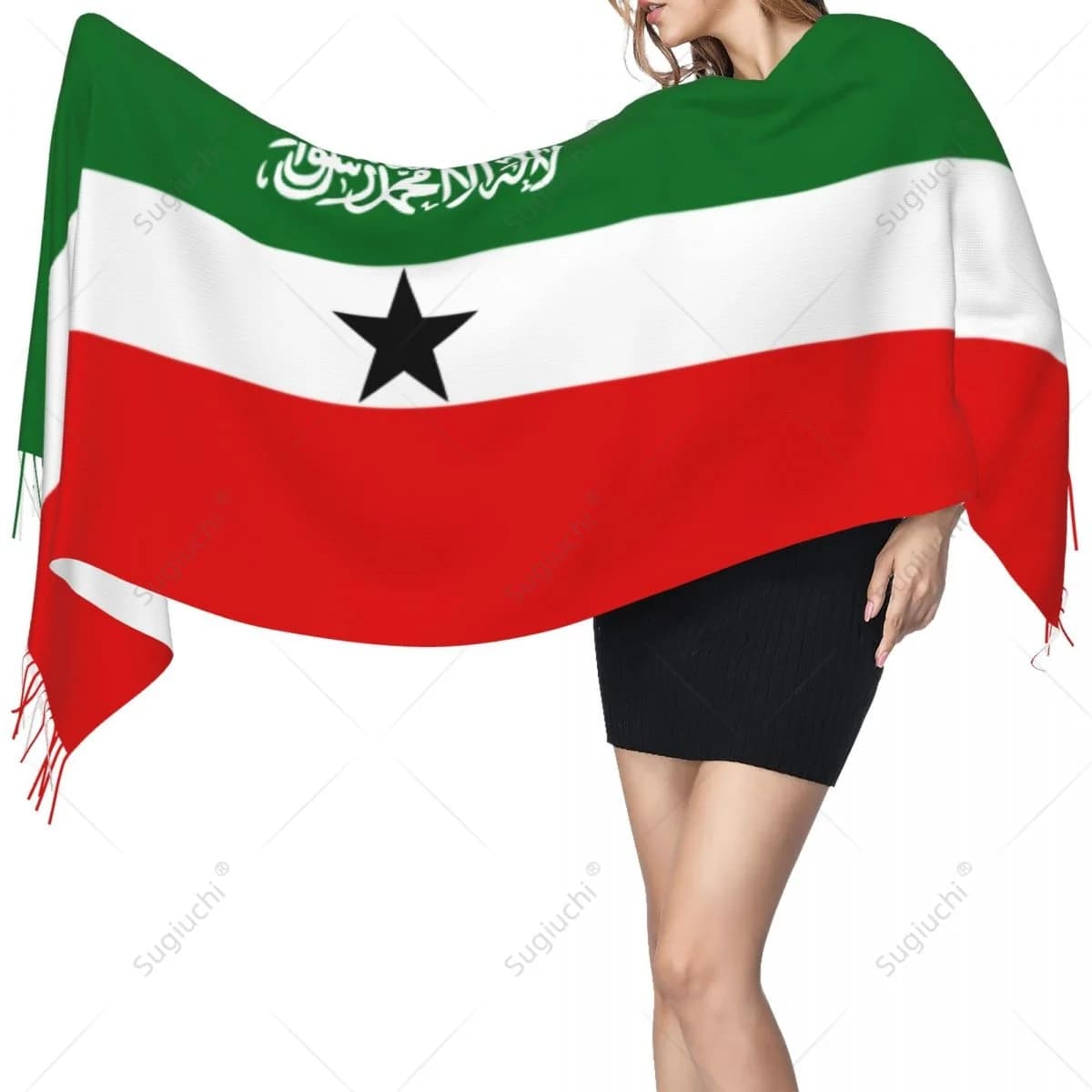 Sciarpa con bandiera del Somaliland Pashmina Sciarpe calde Scialle avvolgente Hijab Primavera Inverno Multifunzione unisex