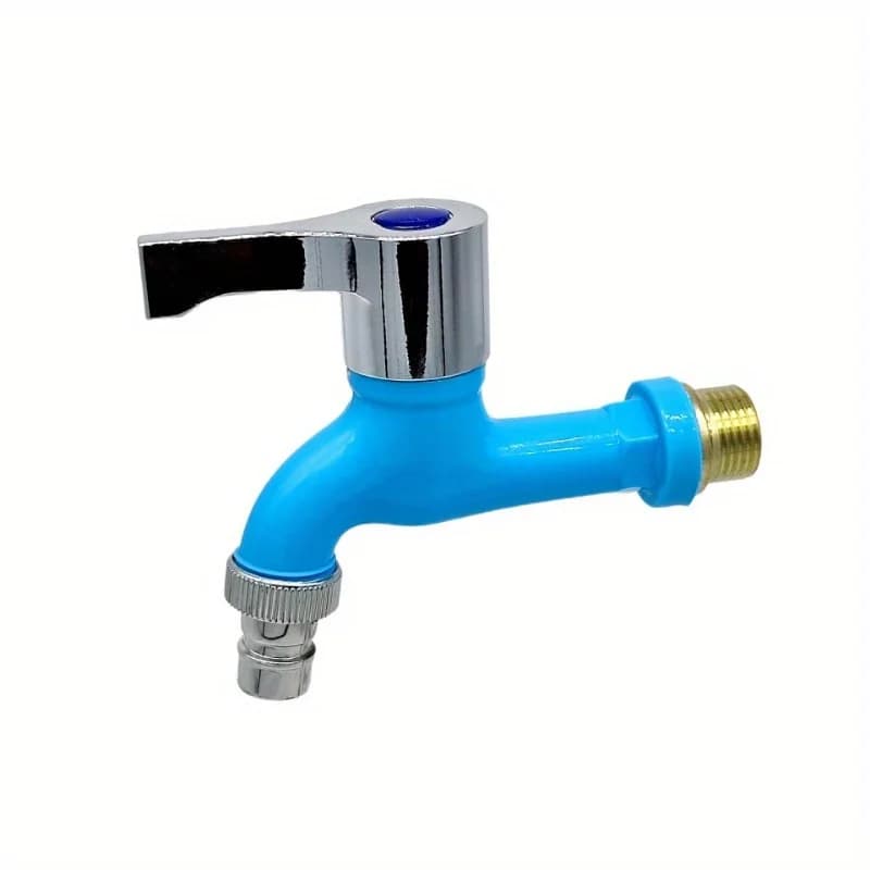 1Pc G1/2 Outdoor Water Tap Leakproof Frost Resistant Multi Color Blue White Orange Yellow Plastic & Metal Mix Structure Single H