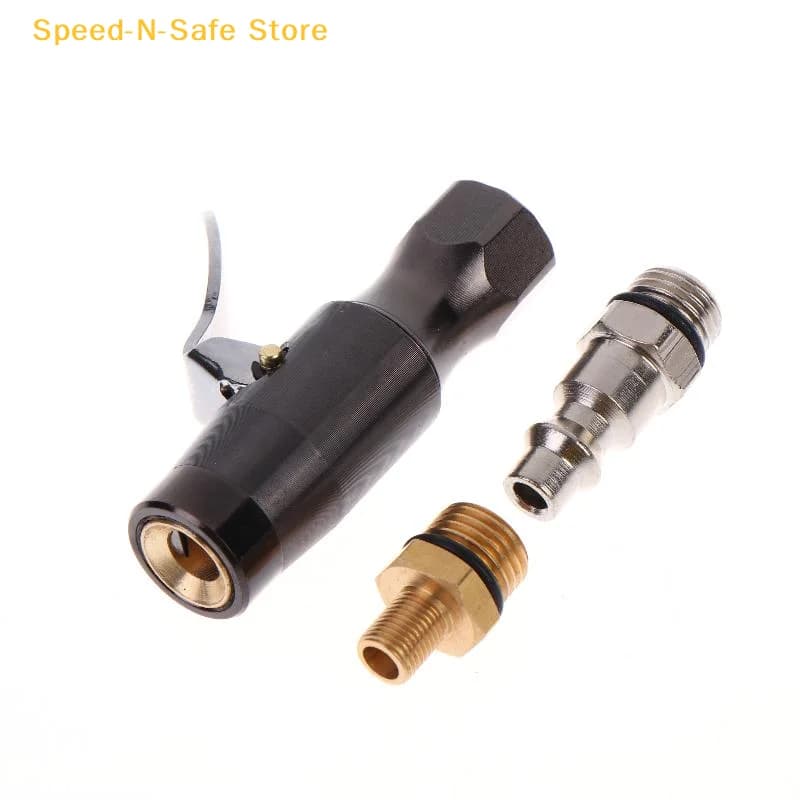 Set di accessori fai-da-te per gonfiaggio pneumatici 200PSI, con attacco rapido a doppia ganascia per valvole Schrader, senza perdite, per casa e garage