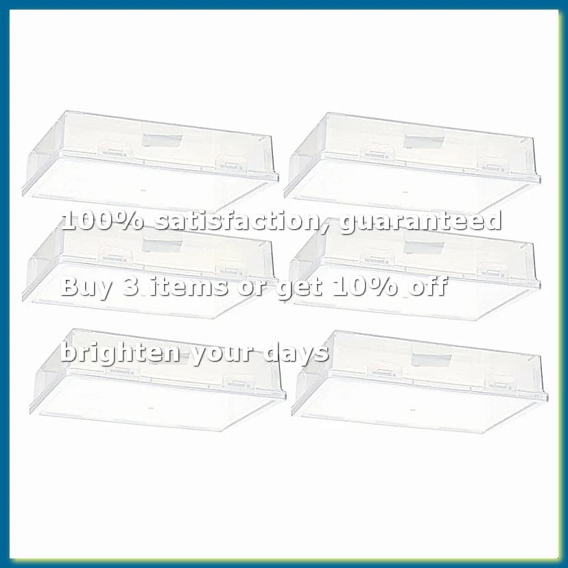 NEW 6 Pcs 11In x 8In x 2In Plastic Storage Box with Lid Multipurpose Craft Organizer Plastic Containers Clear Pencil Case