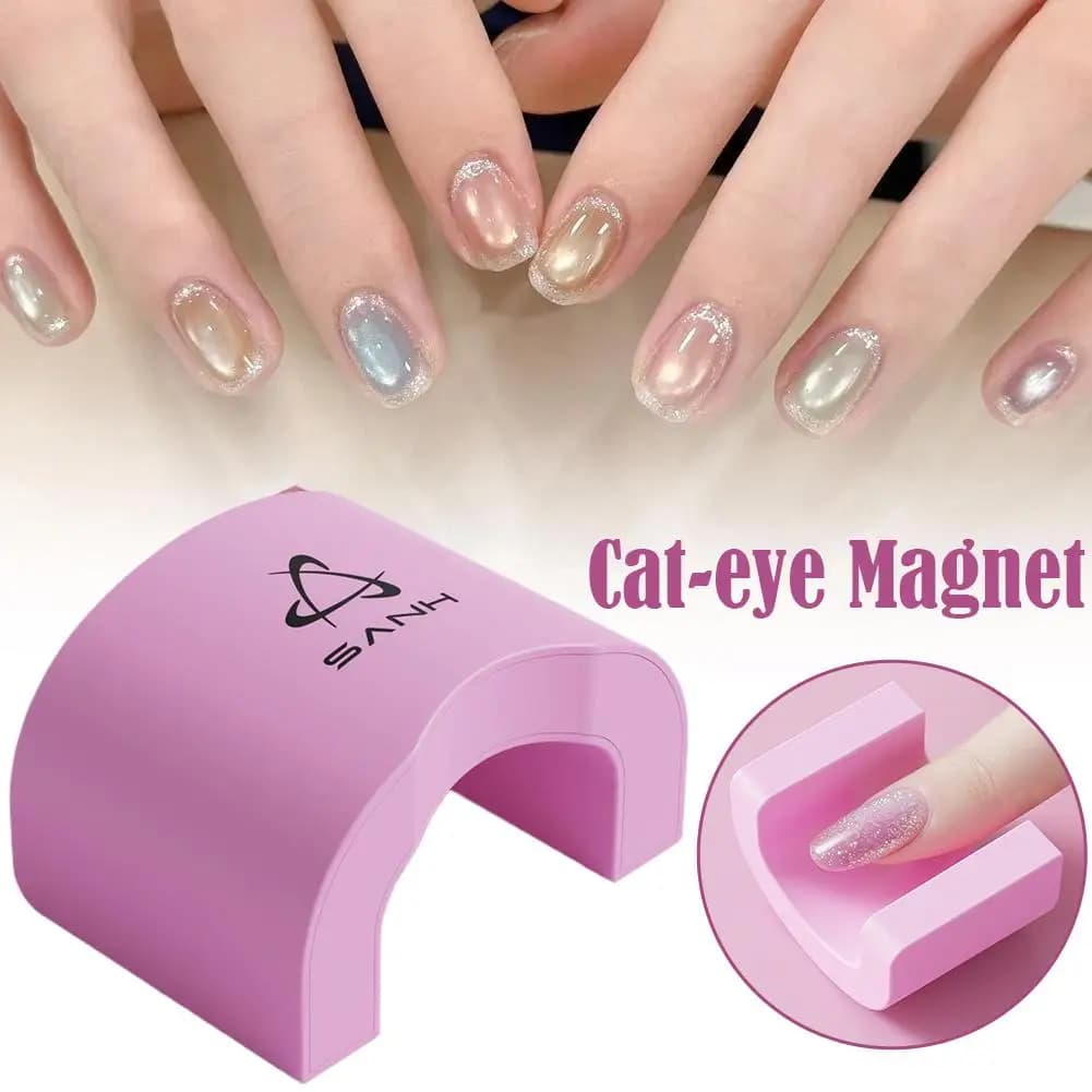 U-shaped Magnet for Cat Eye Effect, Automatic Nail Art Magnets Suitable for Beginners, Gel Nail Polish Magnet Effect Cat Eye for Salone and DIY at Home