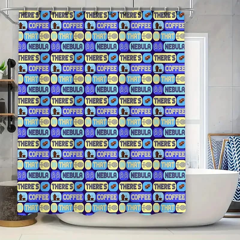 Tenda da doccia impermeabile con motivo floreale astratto, arredamento per il bagno, fodera lavabile per tessuti per la casa rustici vintage