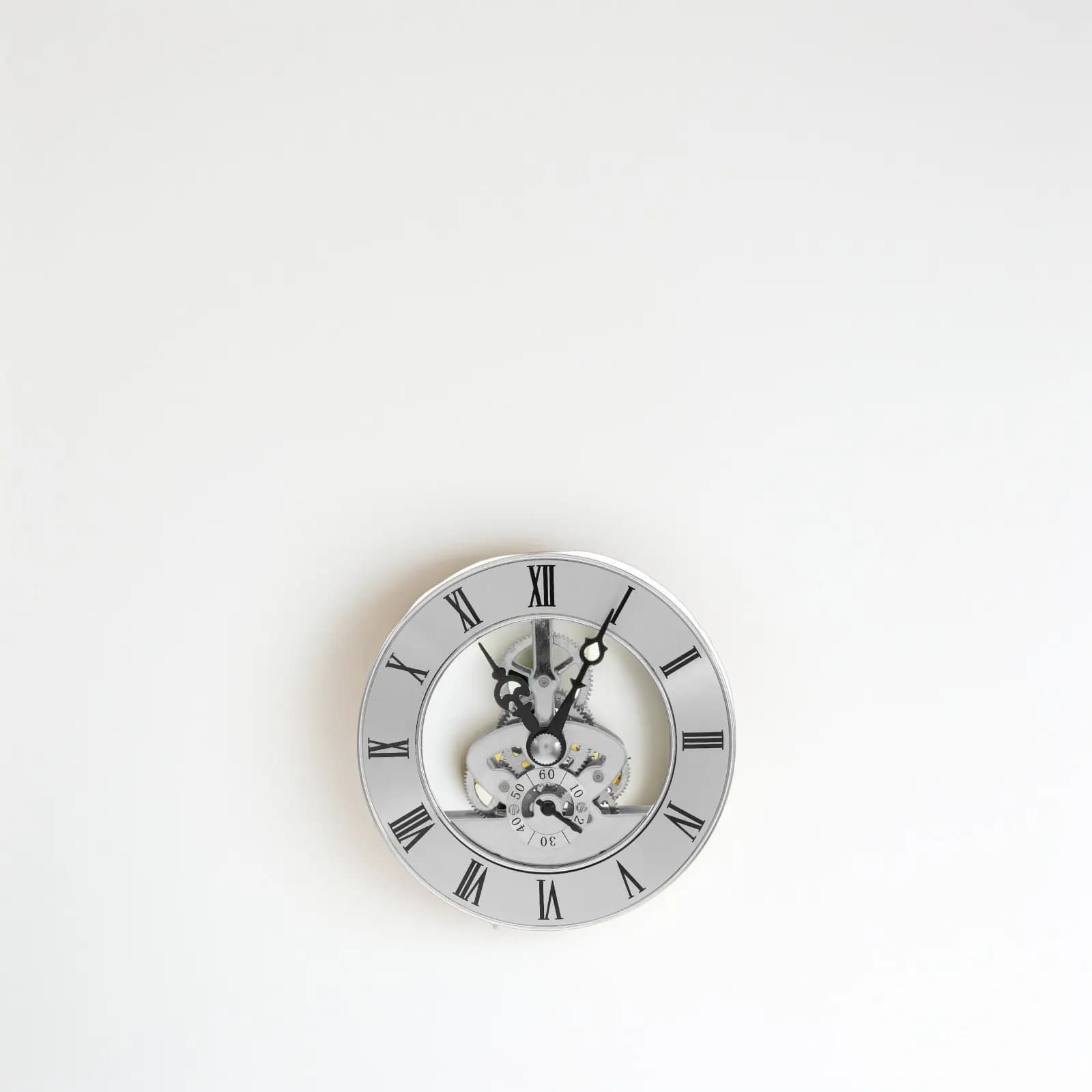 Transparent Clock Insert 86Mm Elegant Metal Inlay DIY Wall Clock Replacement Roman Numerals Quartz Movement Repair