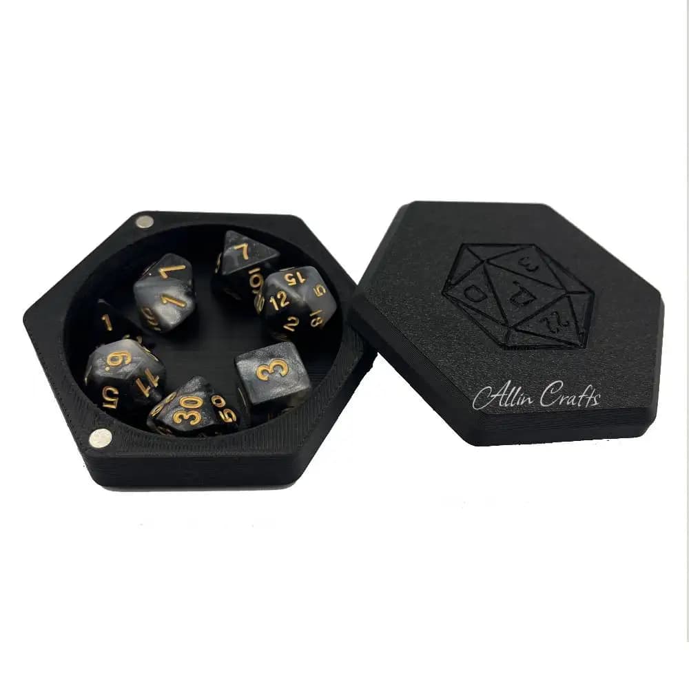 Vassoio per dadi DND, scatola per dadi per giochi di ruolo Giocatori Dungeons and Dragon Scatola per raccolta dadi D&D Gioco da tavolo Vassoio per dadi in resina RPG