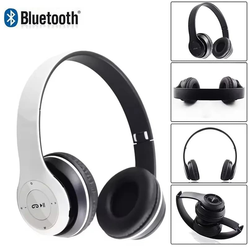 Wireless Bluetooth 5.0 Headphone Over Ear HiFi Stereo Headsets Noise Reduction Sports Gaming Earphone With Mic For Android Phone