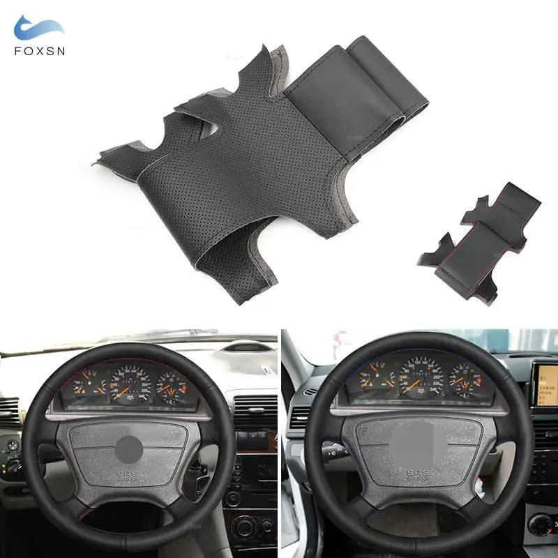 Coprivolante cucito a mano in pelle perforata Trim per Mercedes Benz classe C W202 1993-2000 classe CL C140 classe E W210